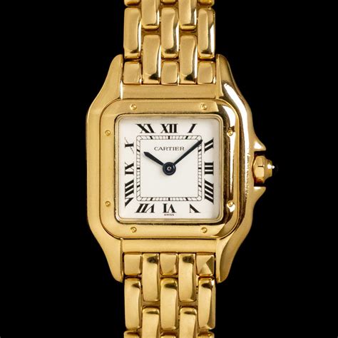 orologio simil cartier panthere|Cartier leather tank watch.